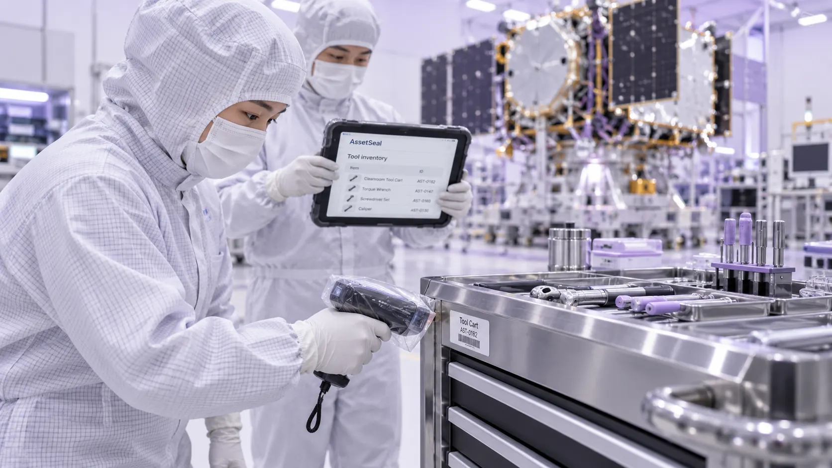 Tool inventory scan in a cleanroom