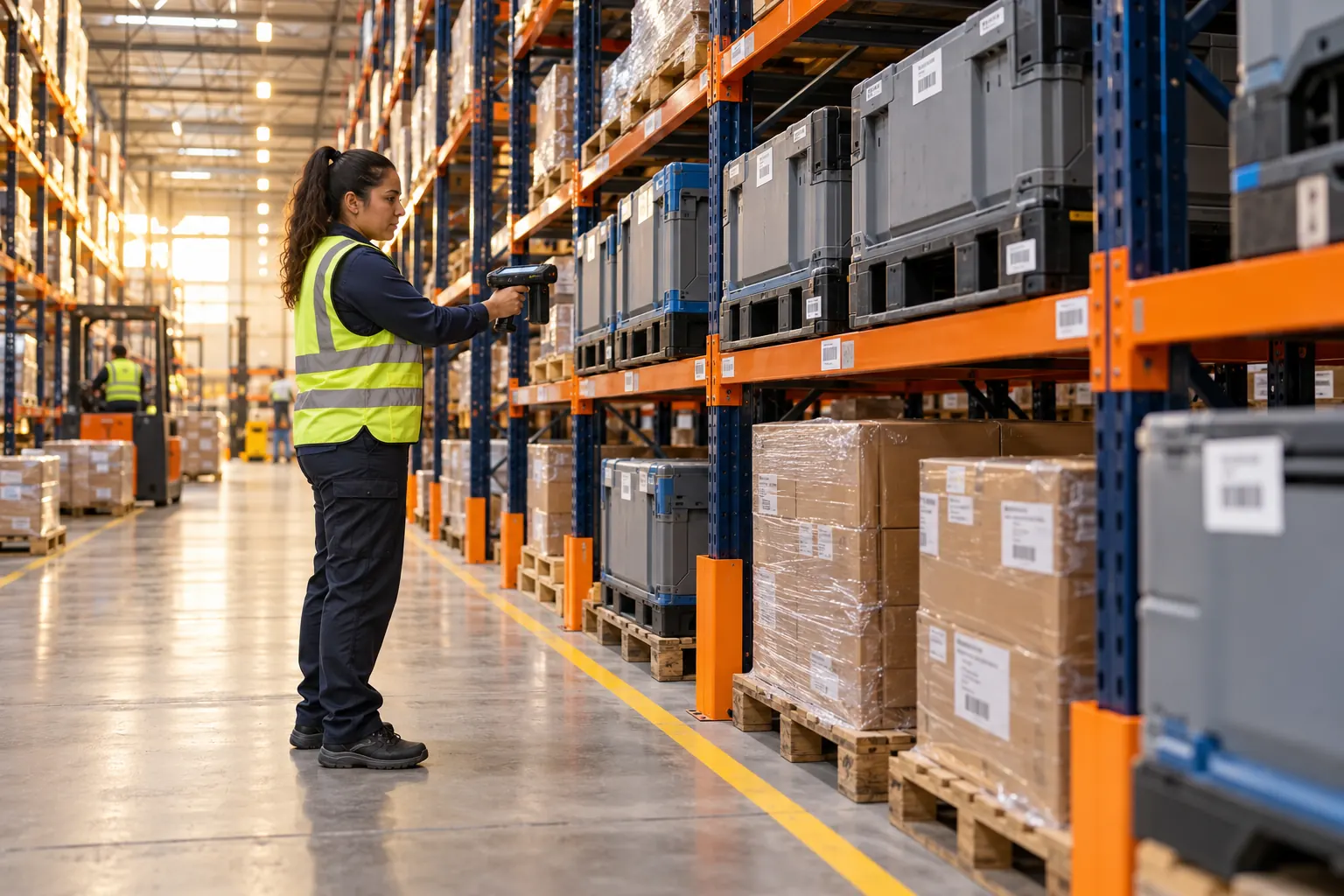 Staff tracking tagged assets in a laboratory store